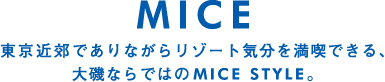 MICEマイス 東京近郊でありながらリゾート気分を満喫できる、大磯ならではのMICE STYLEマイススタイル。