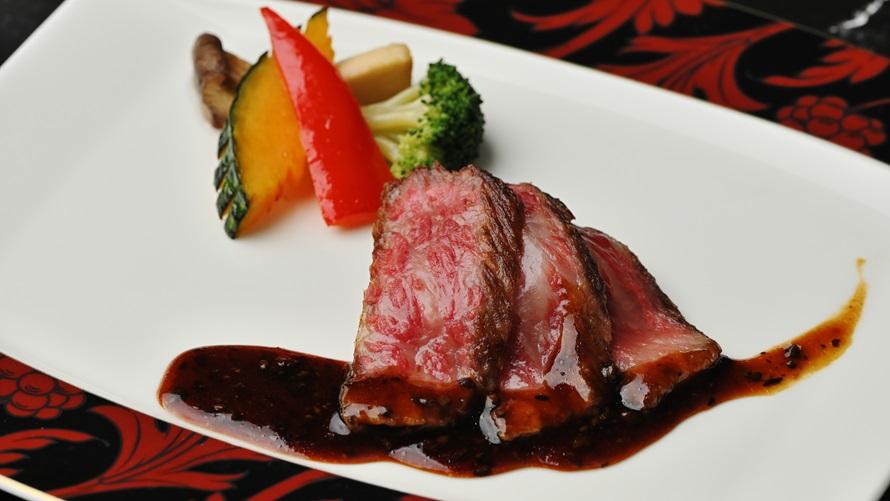 近江牛のステーキ　豆鼓ソース