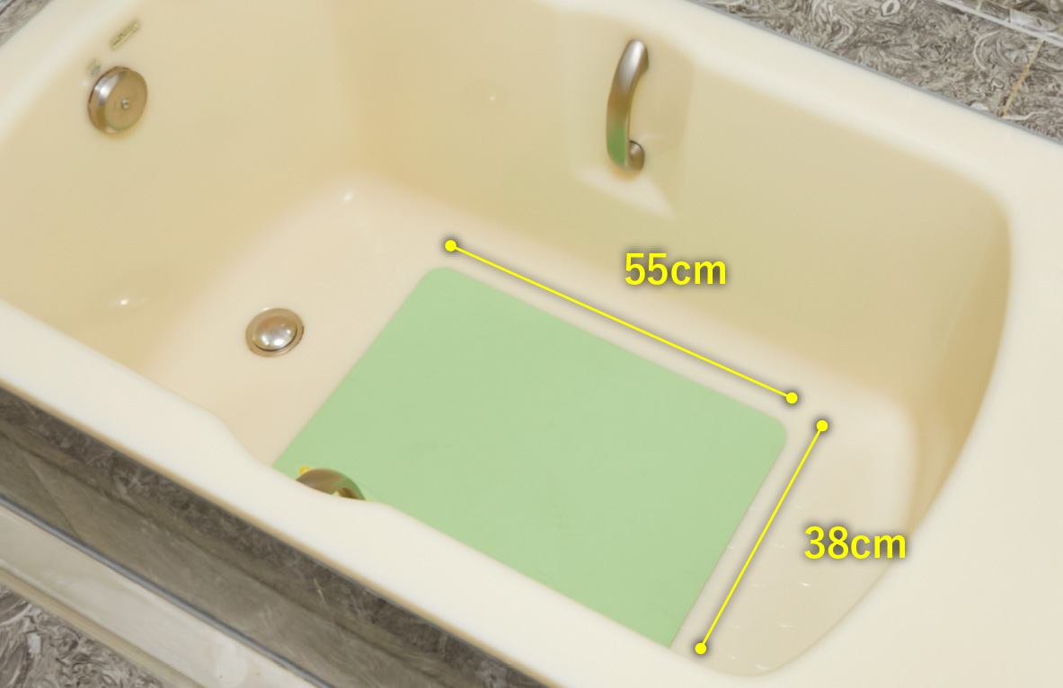 滑り止めバスマット　縦38センチメートル　横55センチメートル