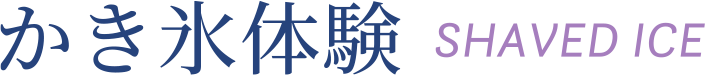 かき氷体験 SHAVE ICE