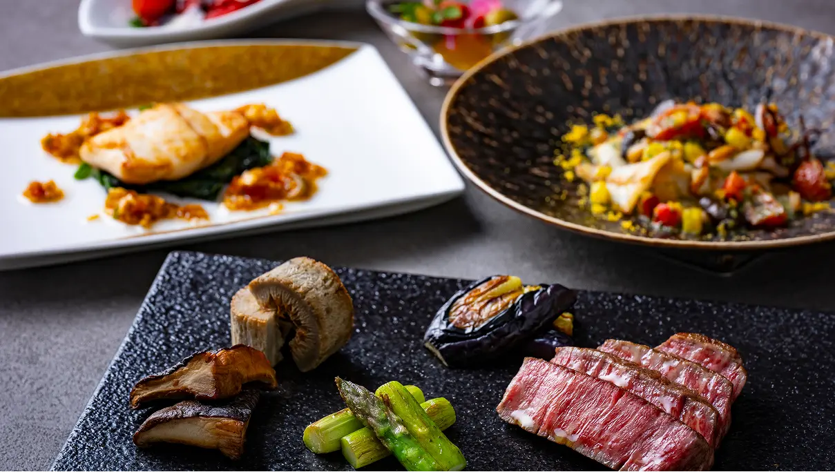 九州産 鮮魚と剣先烏賊 佐賀牛を愉しむ鉄板焼きコース