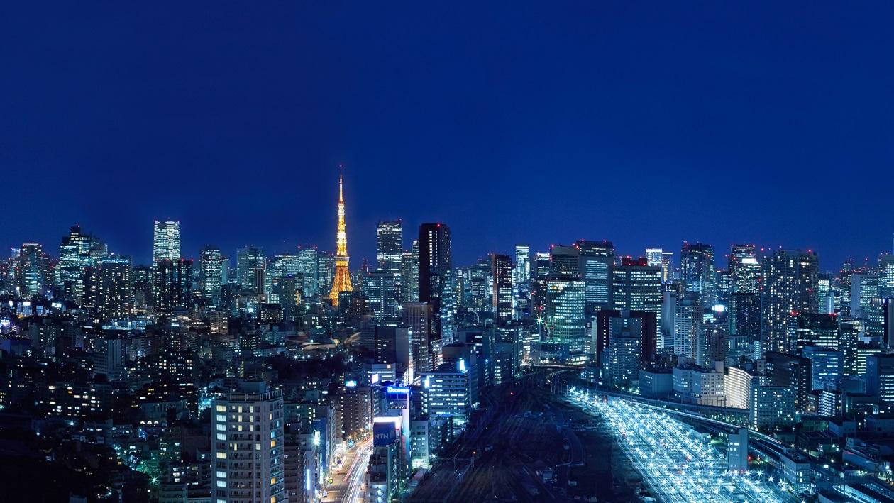 品川プリンスホテルの高層階客室から眺める東京タワー