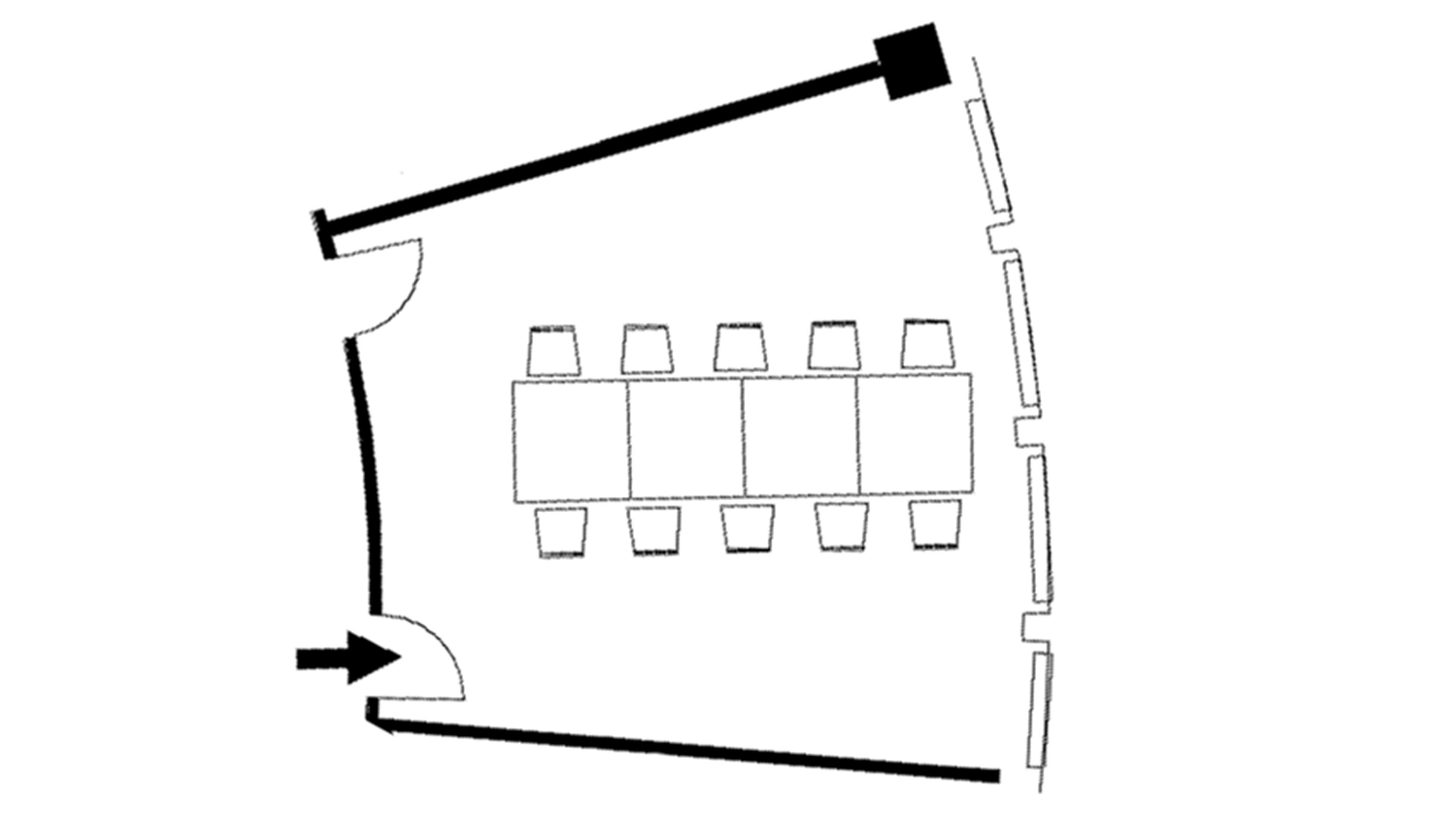 スカイルーム　ライラック・スズラン　10名流し　コース料理レイアウト