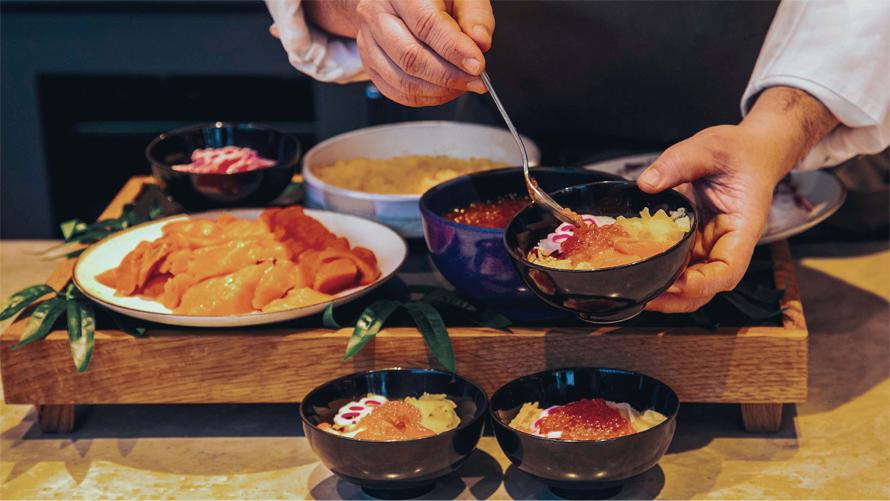 お好みの具材を選んで作る小さな海鮮丼