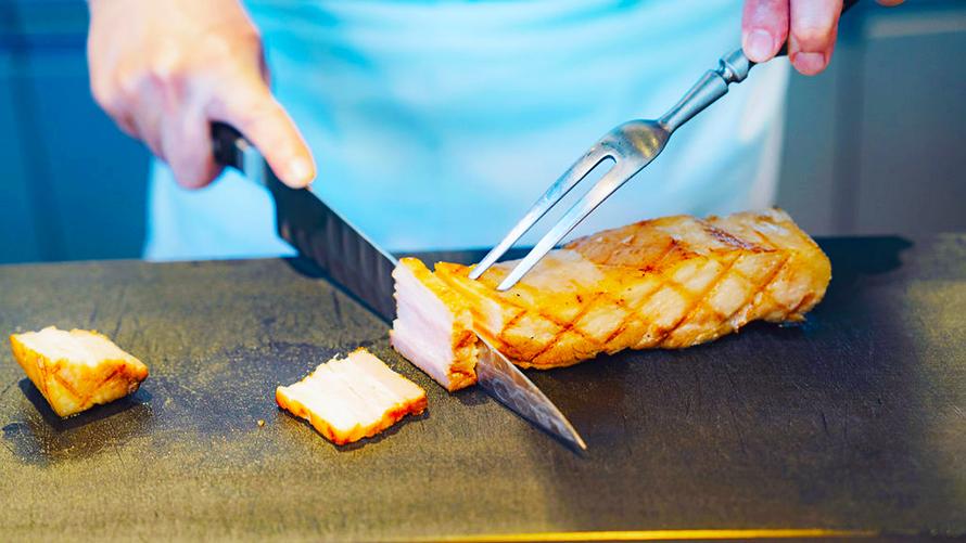 北海道産厚切りベーコンのグリル