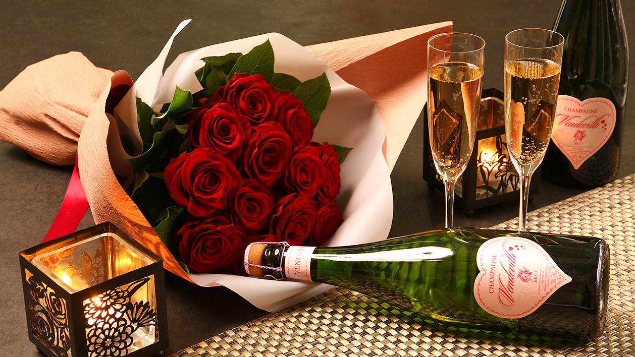 【ディナー】Always & Forever《薔薇の花束・シャンパン付き》