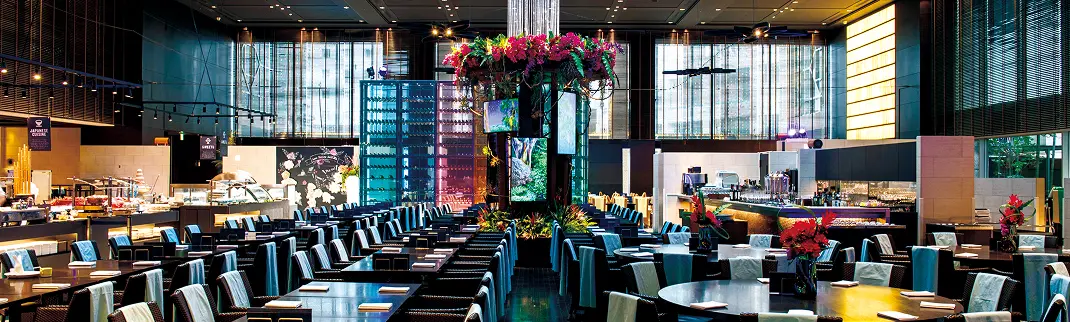 フォトジェニックなエンターテインメントブッフェレストラン