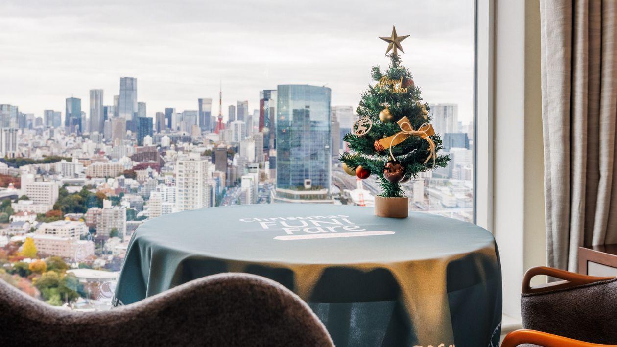 品川プリンスホテルChristmas Roomから見える東京タワー