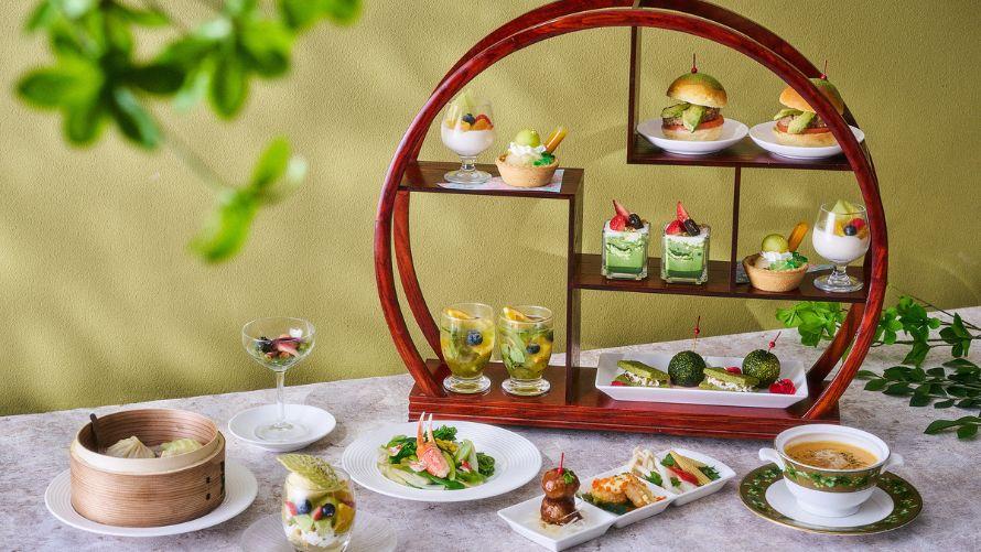 チャイニーズ アフタヌーンティーセット翡翠