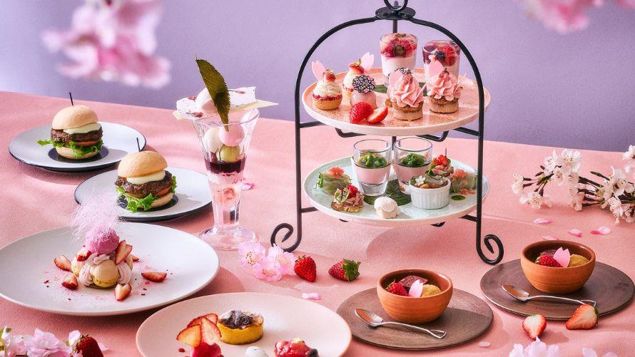 天空のお花見アフタヌーンティー～桜＆いちご～	スイーツコース