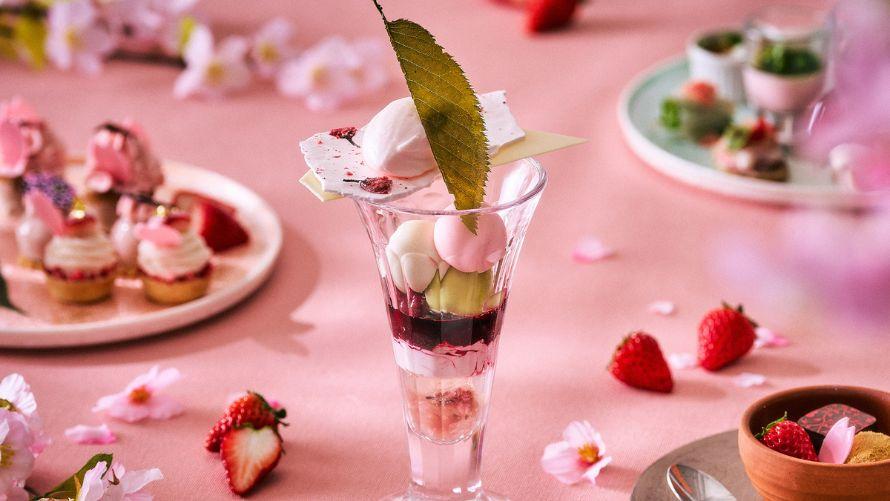 天空のお花見アフタヌーンティー～桜＆いちご～	スイーツコース