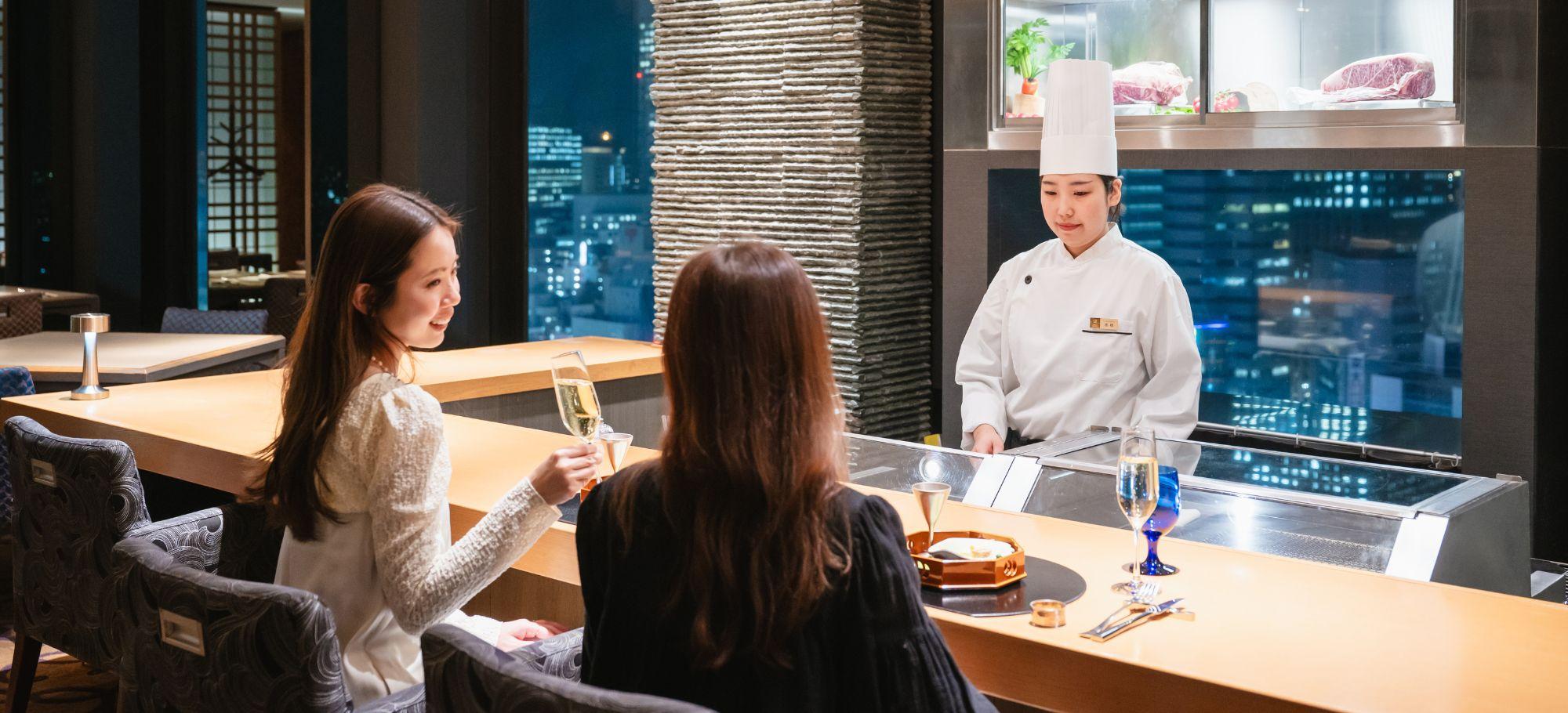 鉄板焼きカウンター