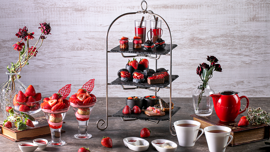 Strawberry Afternoon Tea Black×Red
