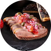 合鴨の苺サルサ