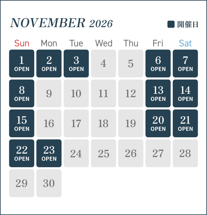 NOVEMBER 2026