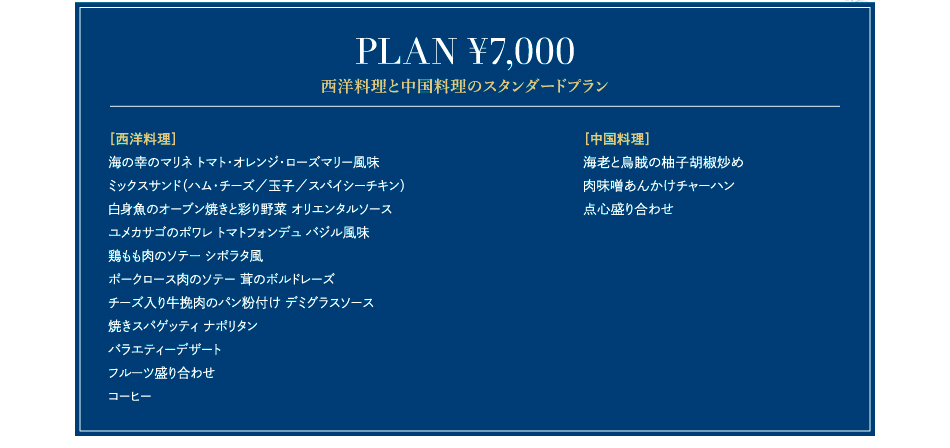 PLAN ￥7,000