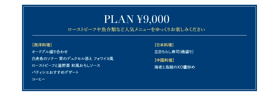 PLAN ￥9,000