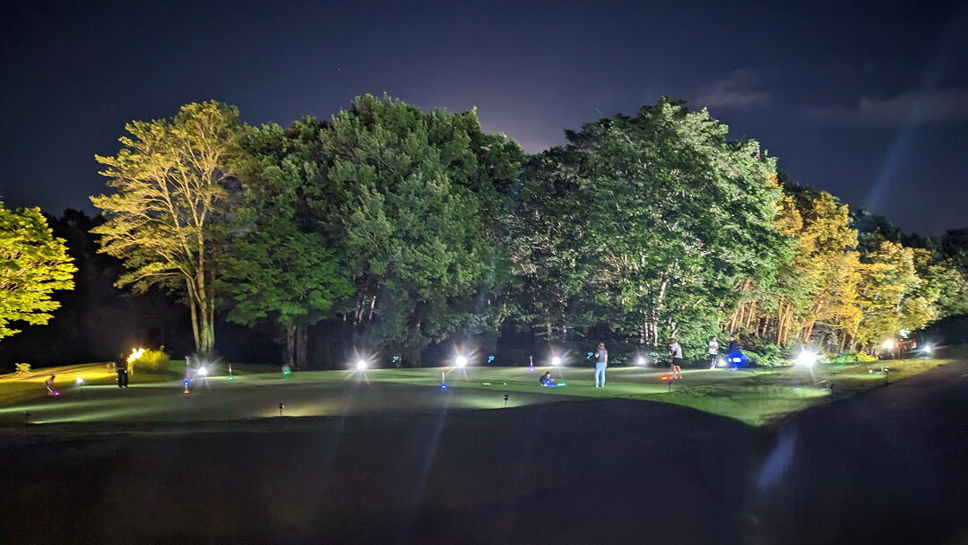 春の夜風・満ちる月。「春の天体観望会」