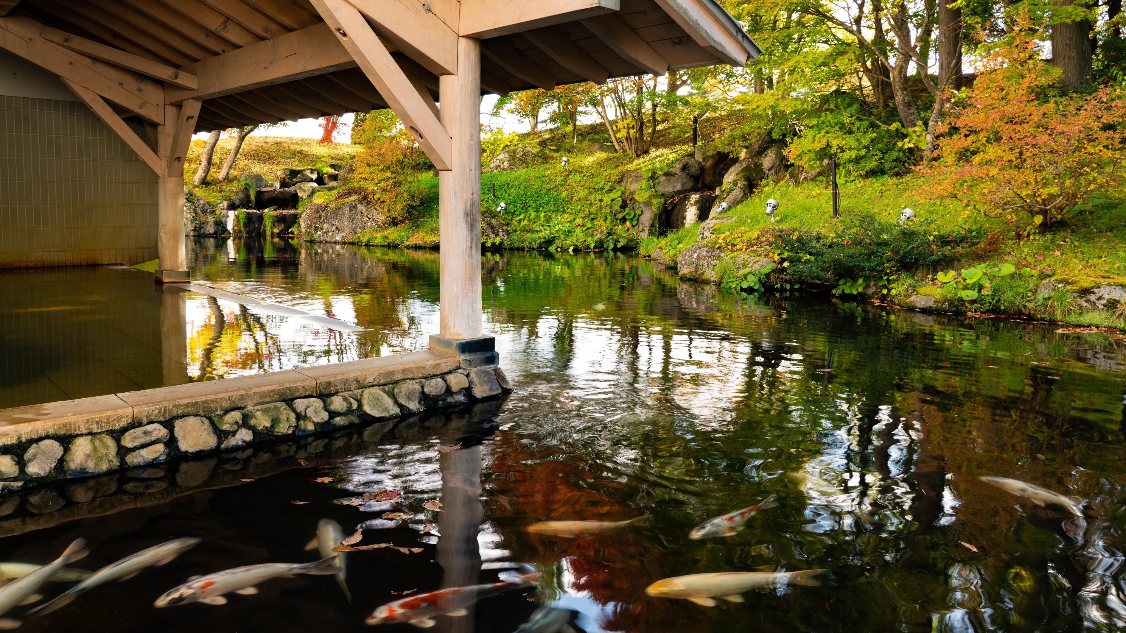 温泉露天風呂　秋イメージ