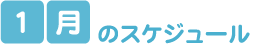 1月のスケジュール
