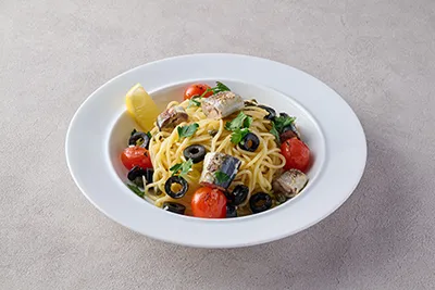 黒尾も大好き！秋刀魚のオイルパスタ