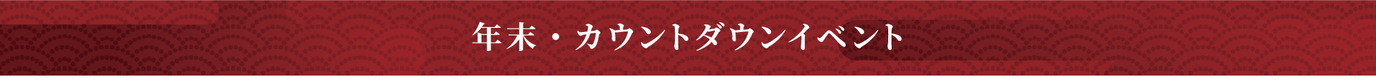 年末・カウントダウンイベント