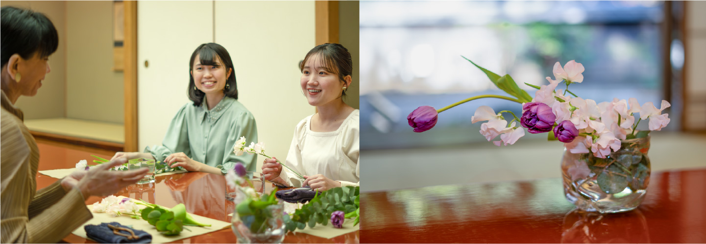 桜のいけばなワークショップ