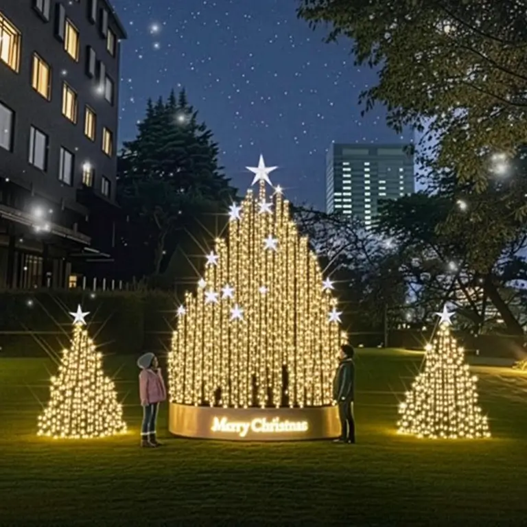 光のクリスマスツリー