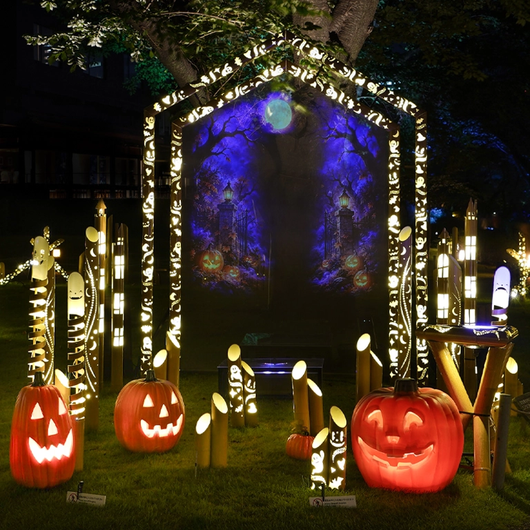 ハロウィン竹あかりフォトスポット