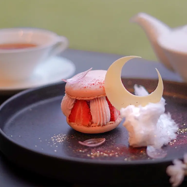 桜まつり限定の竹あかりライトアップ