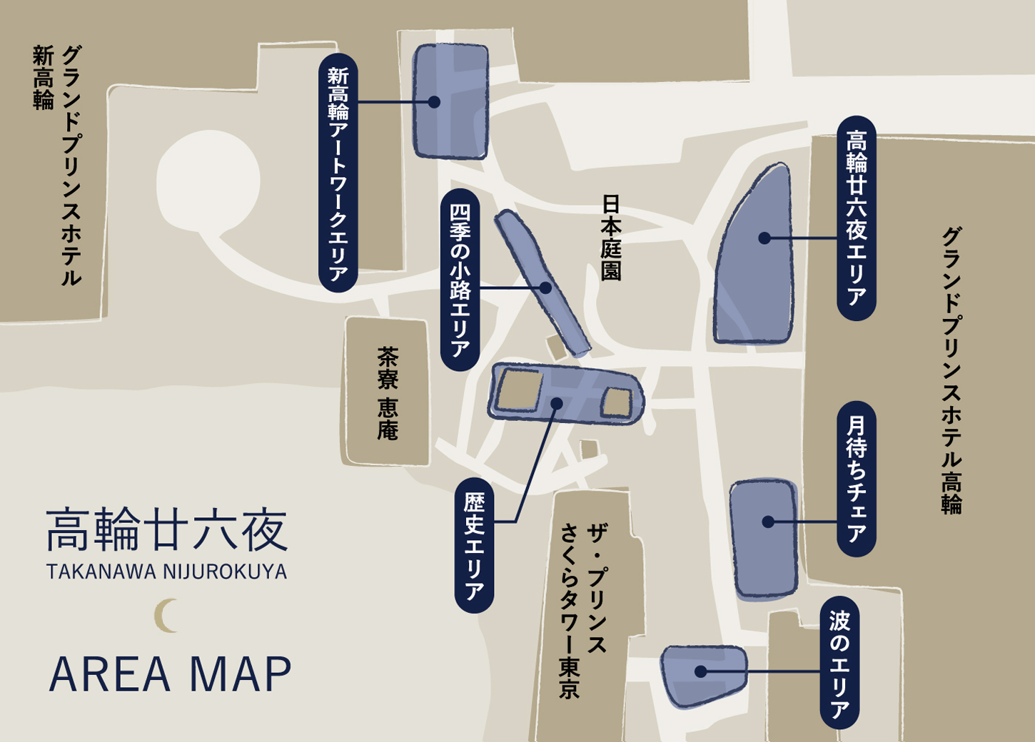 高輪廿六夜 AREA MAP