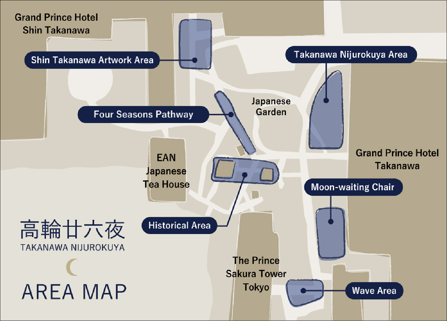 TAKANAWA NIJUROKUYA AREA MAP