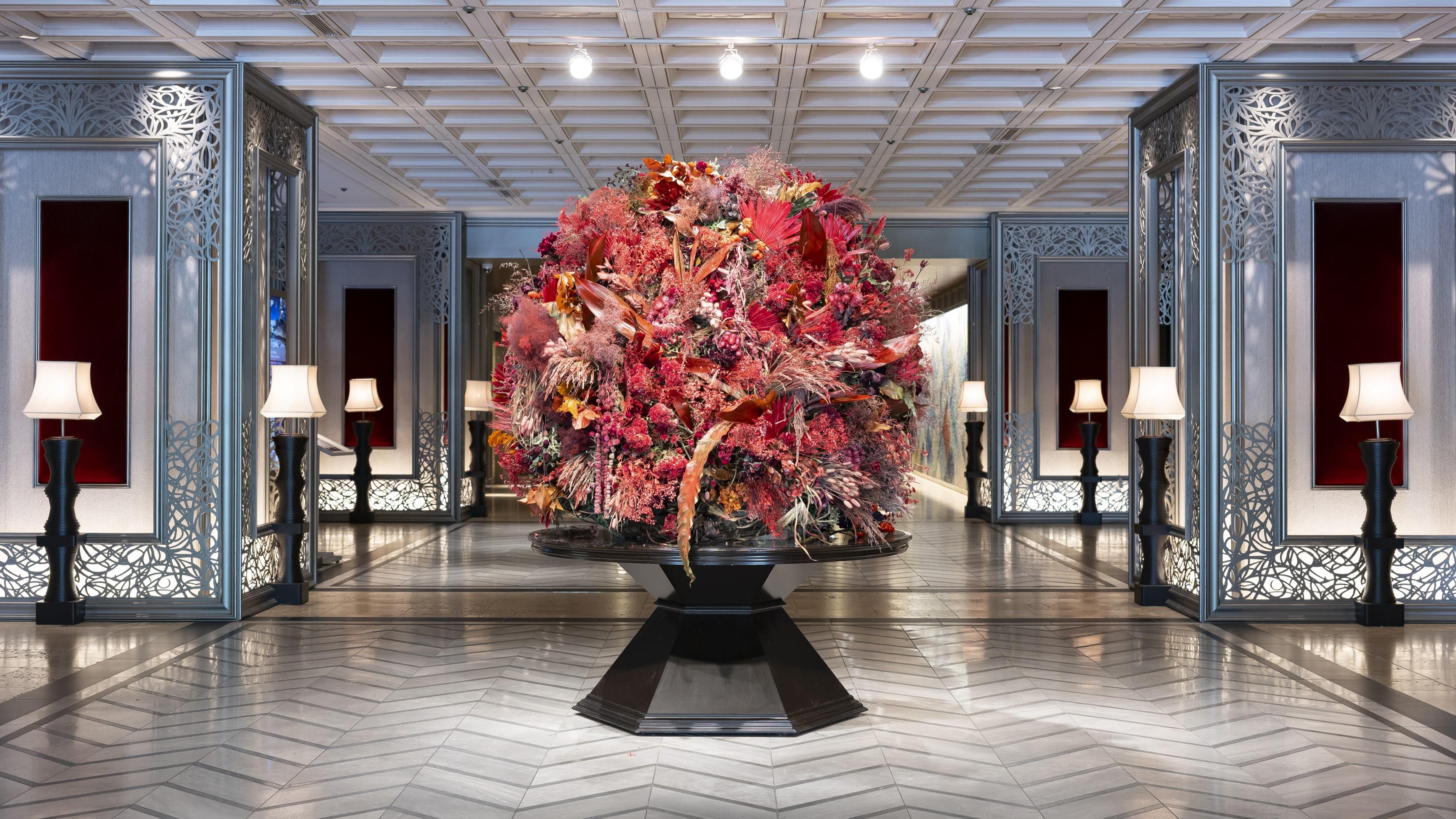 ホテル内のサステナブル装飾（秋）