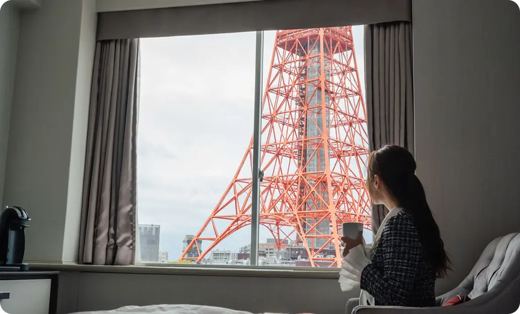 東京タワー側のお部屋確約