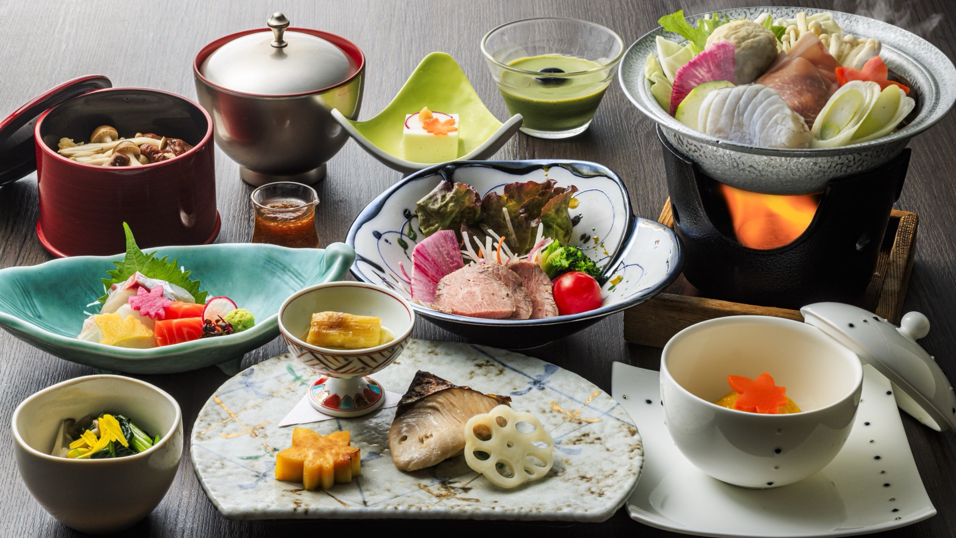 湯の花会席の料理